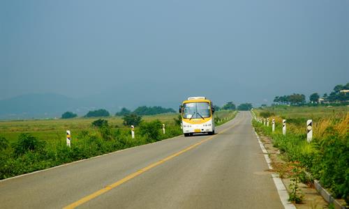 National Bus on The Panama Highway