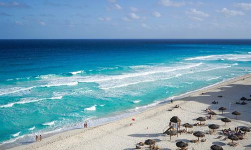 People enjoying themselves at the beach resort