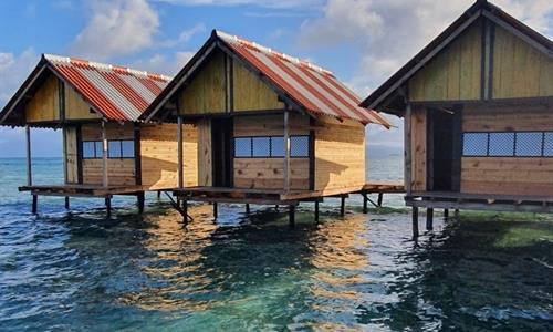 Overwater Bungalows on Waily Island