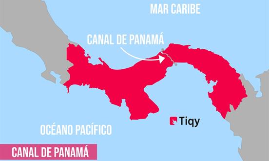 Mapa del Canal de Panamá