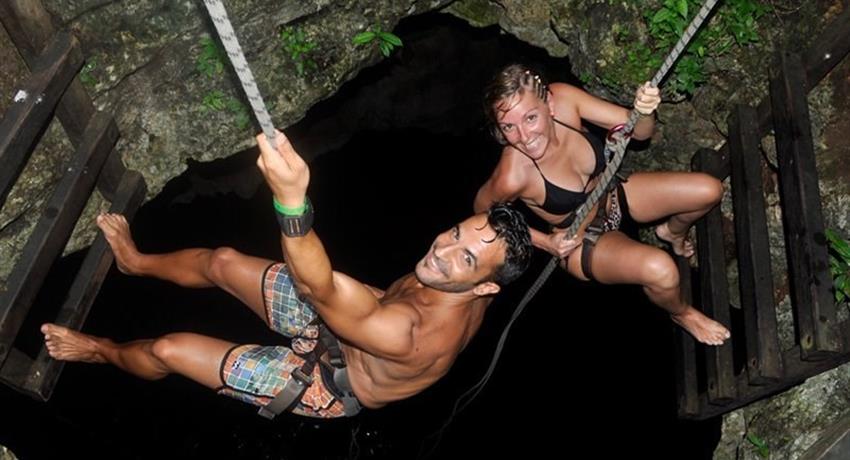 alltournative ek balam couple rappeling, Tour de EkBalam Cenote Maya