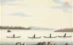 Anciente to Early Sydney draw woman in canoes, Ancient to Early Sydney 