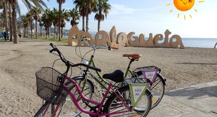 City Bike tour playa malagueta malaga, Recorrido en Bicicleta por Málaga