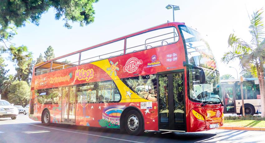 Hop on hop off Sightseeing Duble Decker, City Sightseeing Tour in Malaga
