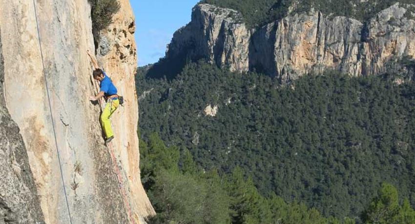 Rock Climbing man and view, Rock Climbing Extreme Adventure