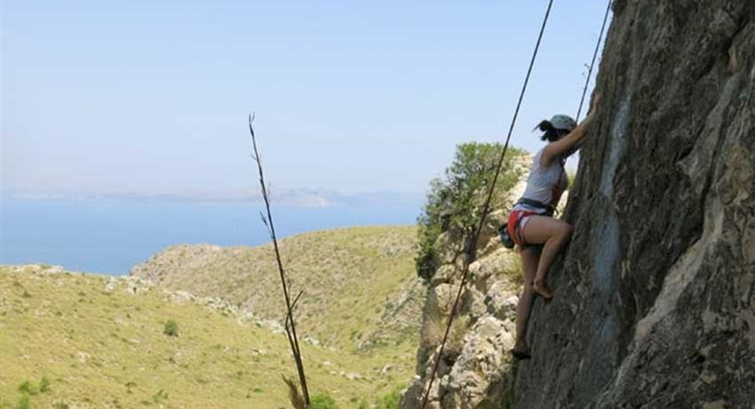 Rock Climbing woman, Aventura Extrema de Escalada de Rocas 