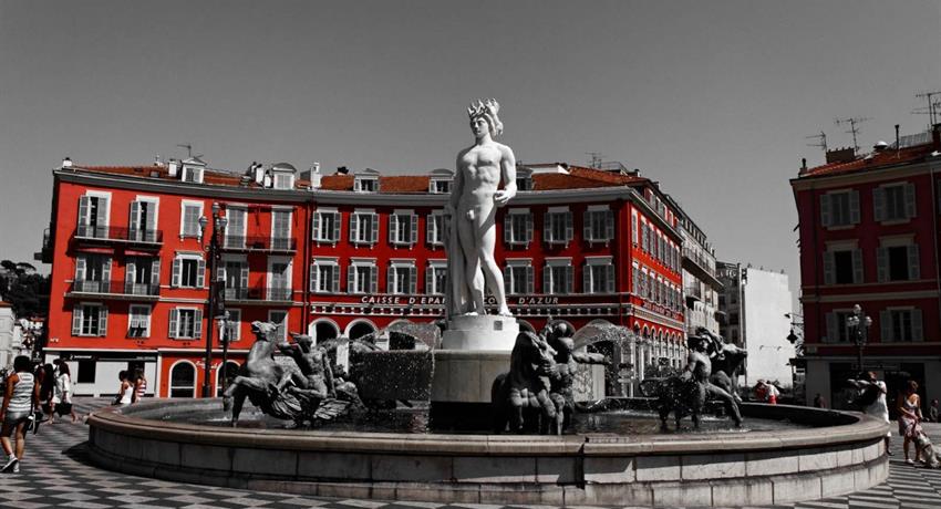 fountain, Free Walking Tour of Nice