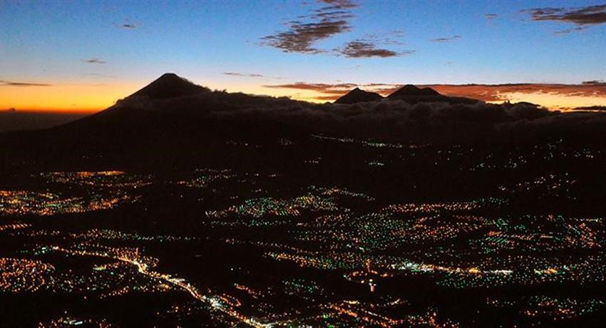 Volcano view at night - tiqy, Full Day Walking Tour in Guatemala City