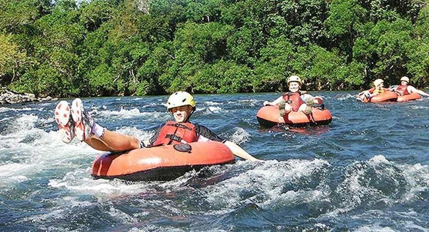 Rainforest Tubing Tours tubing people in tubing, Rainforest Tubing Tours